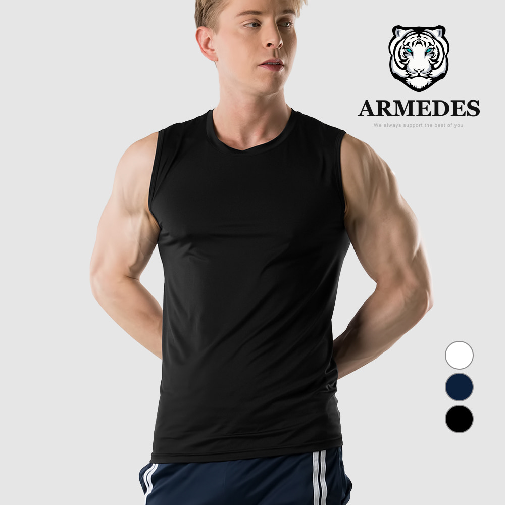 [AR-123] 아르메데스 남성용 기능성 데일리 민소매 티셔츠
