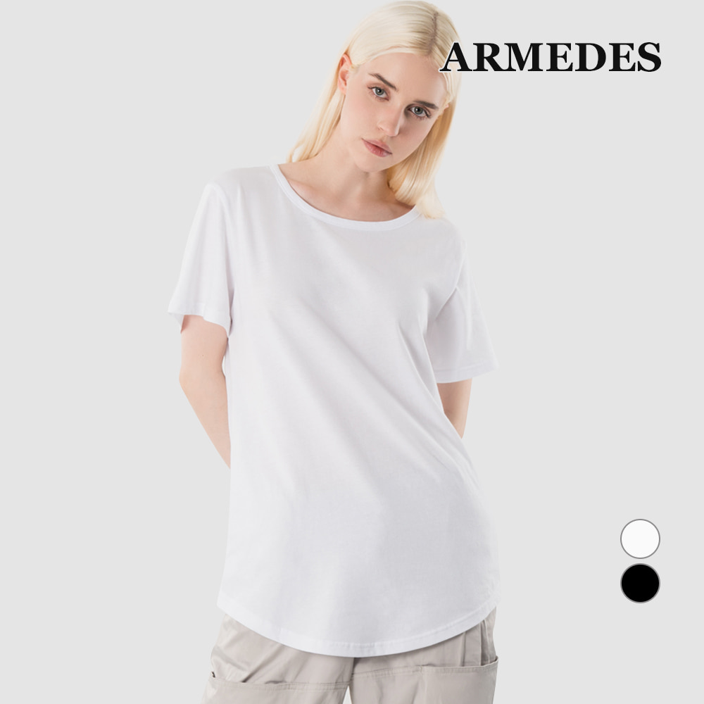[AR-237] 아르메데스 여성용 순면 100% 반팔 레이어링 티셔츠