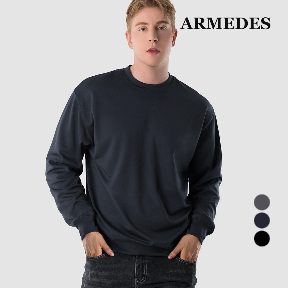 [AR-513] 아르메데스 링클프리 양면스판 맨투맨 티셔츠