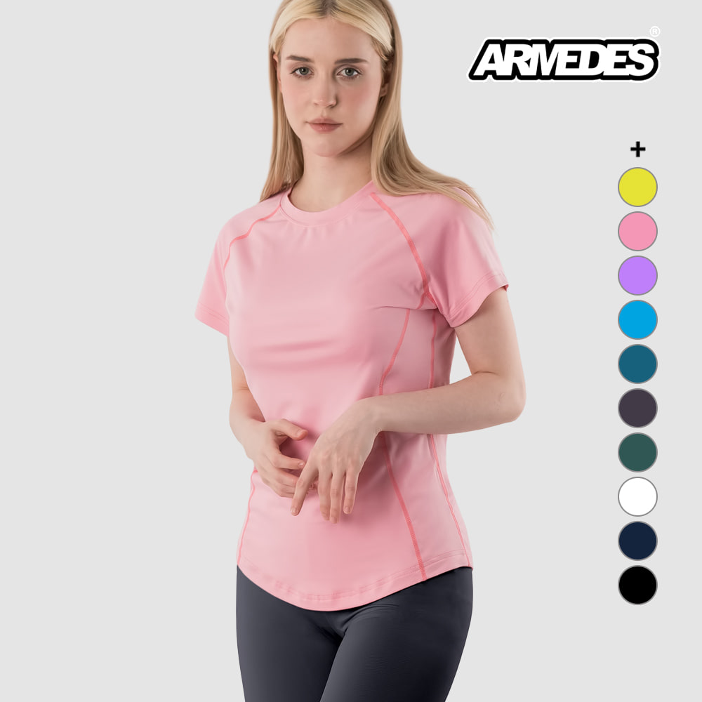[AR-242] 아르메데스 여성용 피치터치 숏슬리브 티셔츠