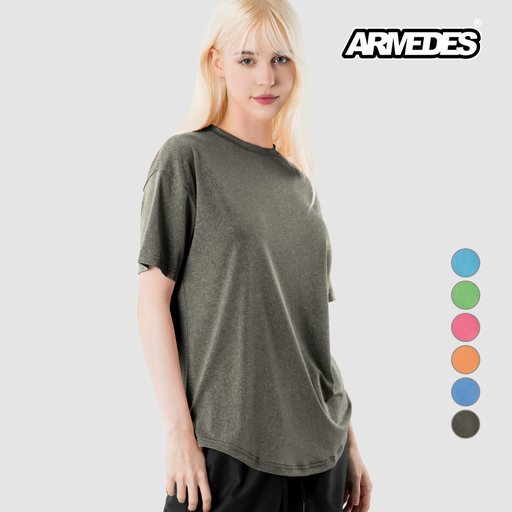 [AR-213] 아르메데스 여성용 쿨링 리사이클 릴렉스 핏 반팔 티셔츠
