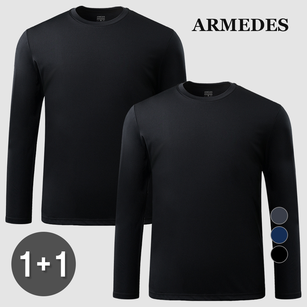 [1+1] 아르메데스 링클프리 양면스판 긴팔 티셔츠 AR-206