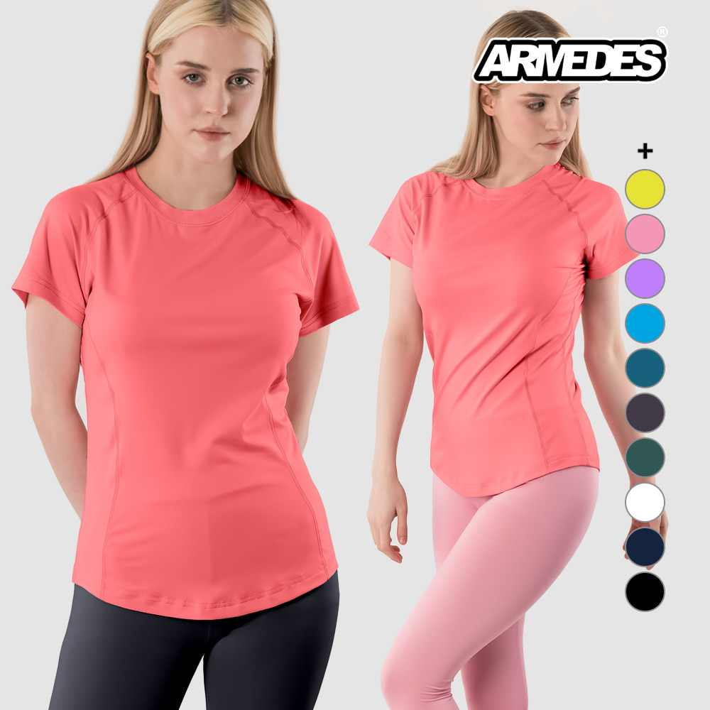 [1+1] 아르메데스 여성용 피치터치 숏슬리브 티셔츠 AR-242